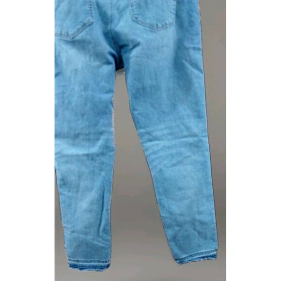 LOFT 16 33 Velvet Stripe Skinny Jeans Raw Hem Y2K Balletcore Soft Grunge - Picture 7 of 10